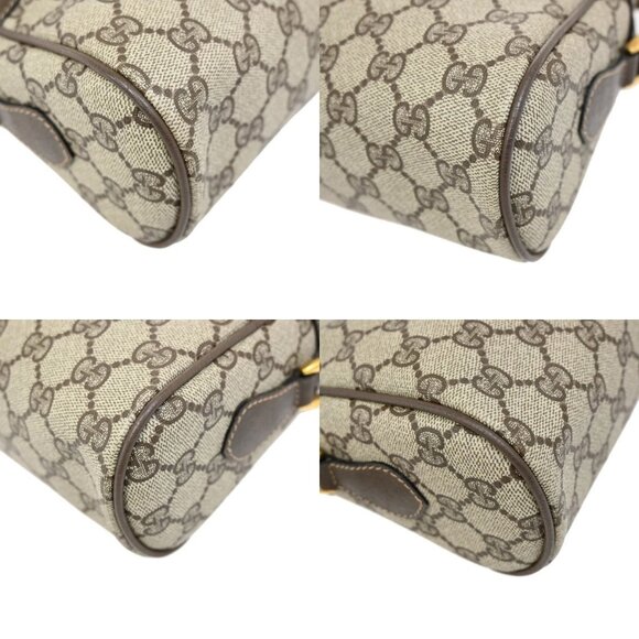 GUCCI Logo Sherry GG Pattern Shoulder Bag PVC Leather Brown Italy 32YH591 - Picture 7 of 16